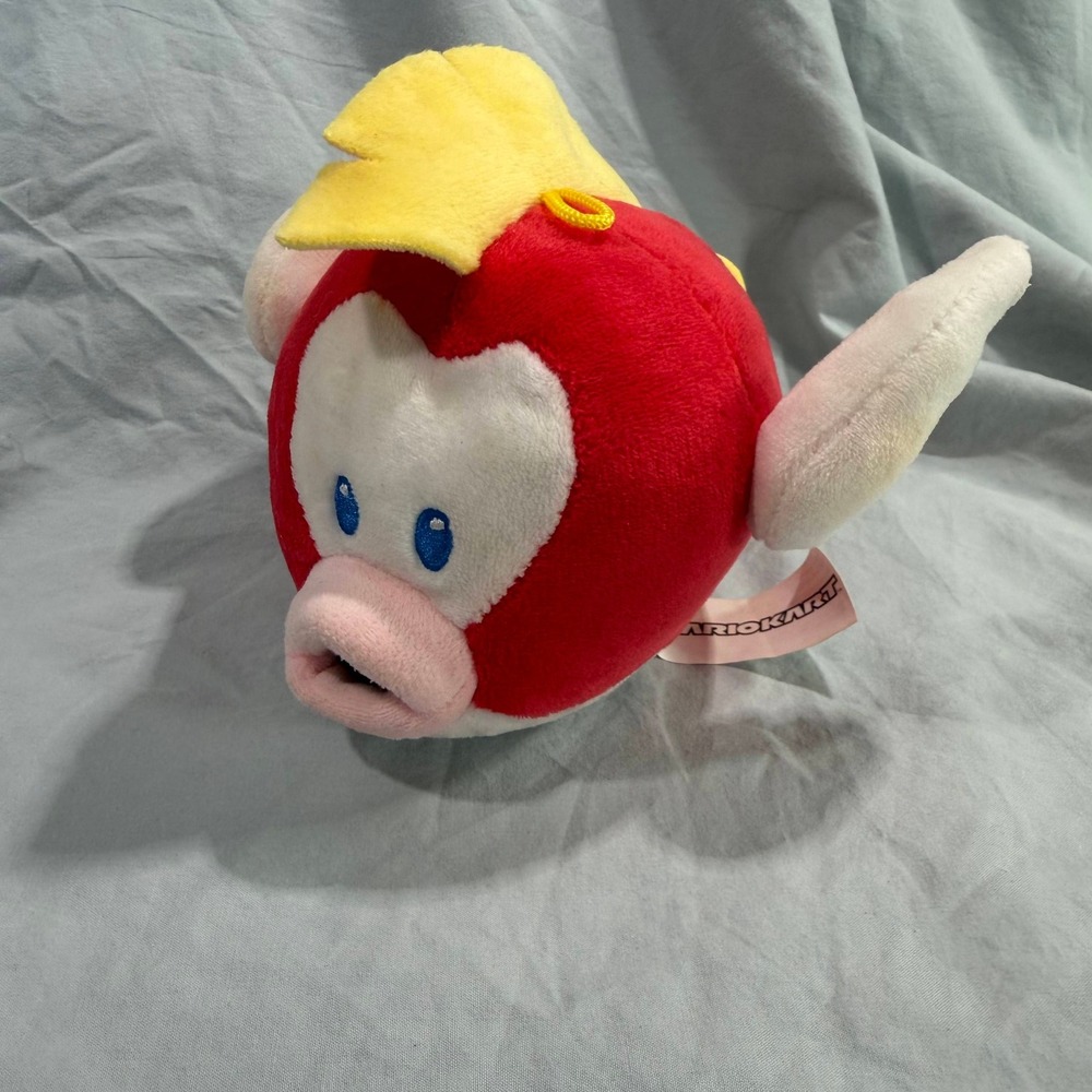 Nintendo‎ Mario Kart Cheep Cheep Plush Red Flying Fish Good Stuff 2022 6 Inch
